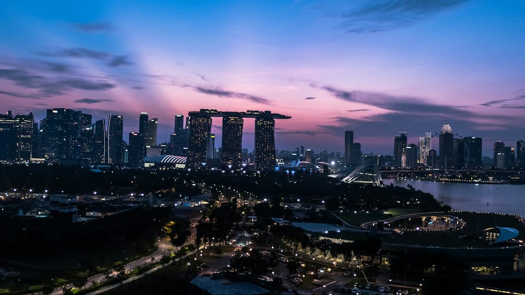 Singapore central business district and waterfront residences
