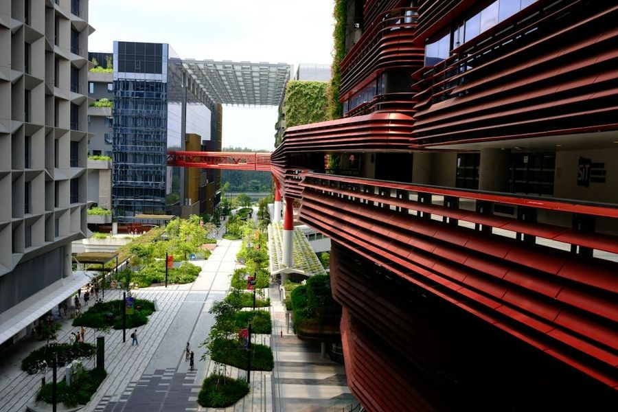 New condominium architecture in central Singapore districts