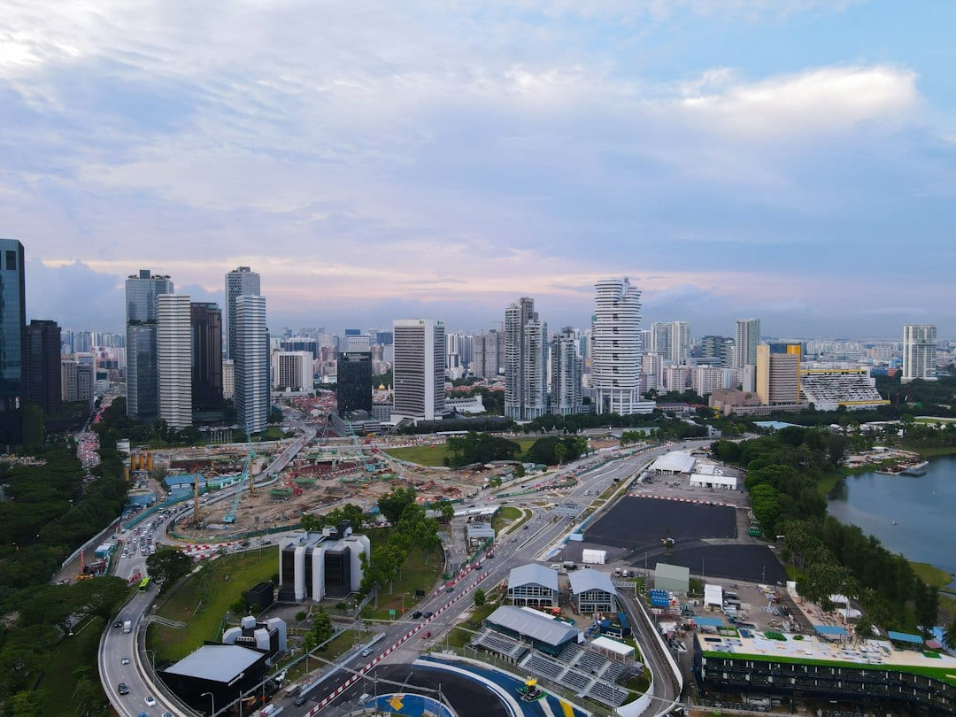 New launch condominium construction site and showroom