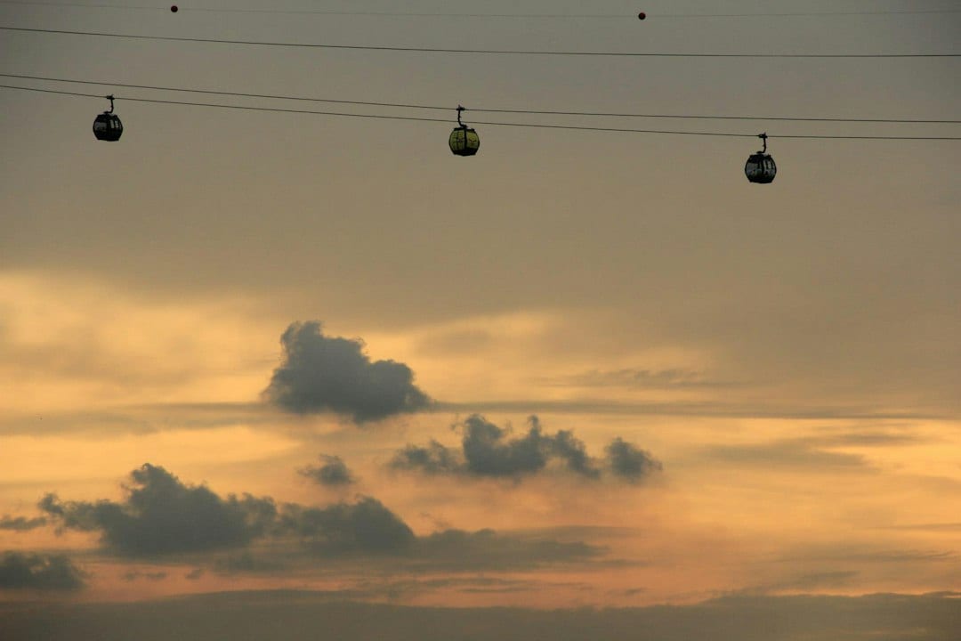 Singapore residential skyline at golden hour